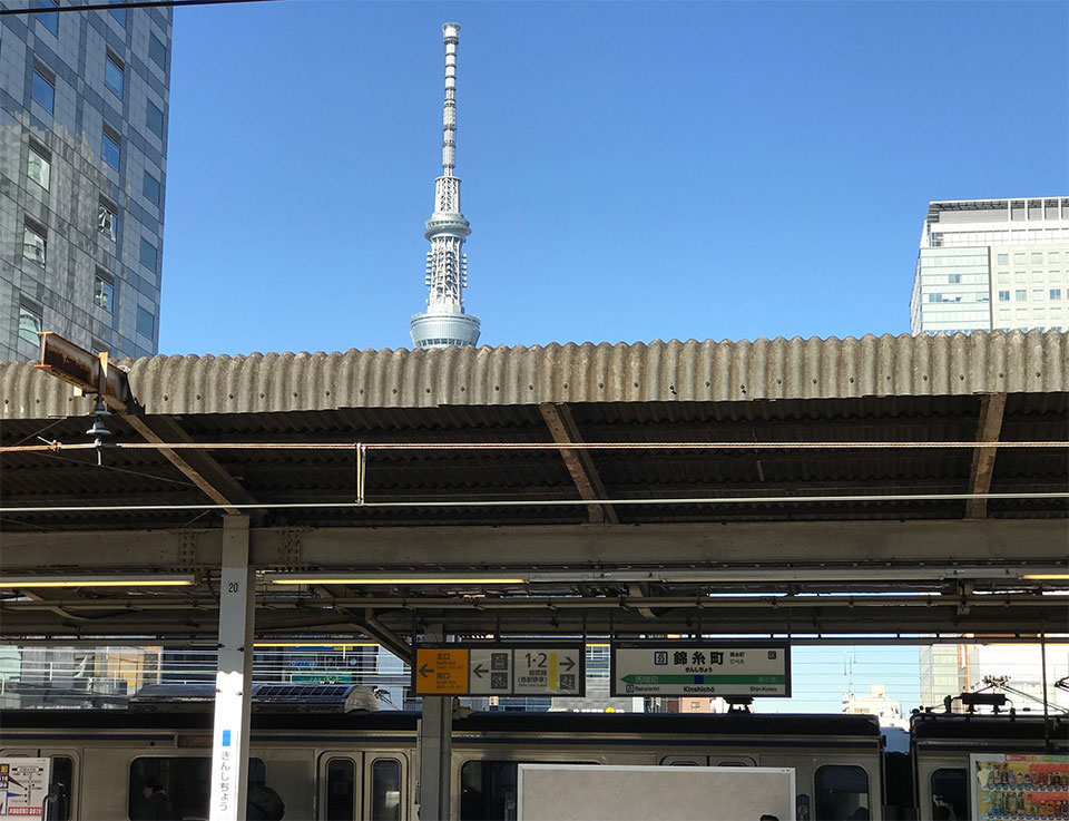 錦糸町駅でいったん降りて