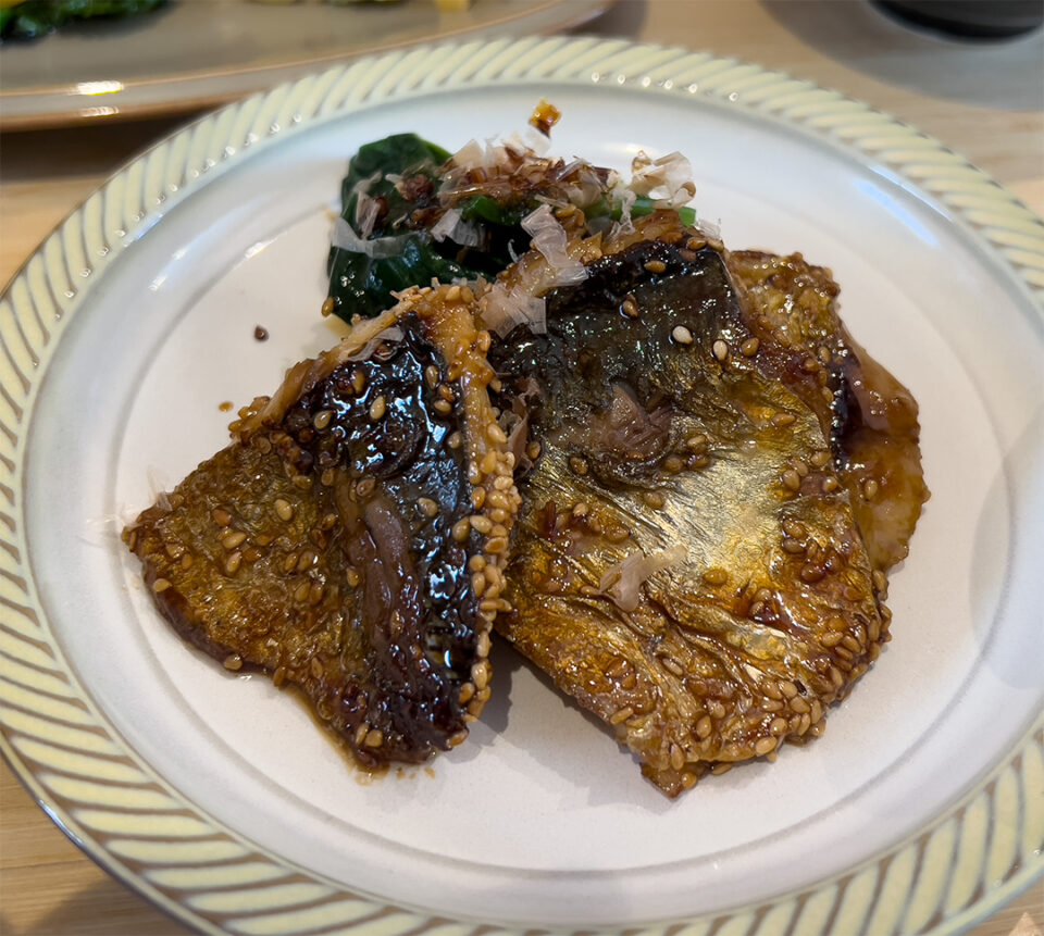 鯵の胡麻焼き定食